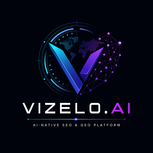Vizelo.ai logo on cyber-black